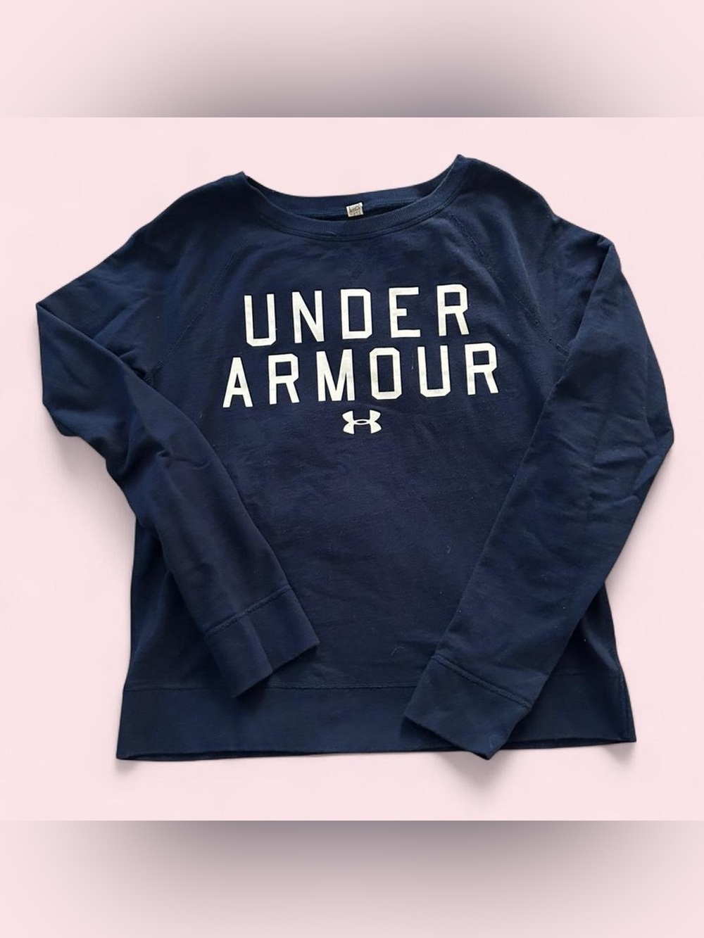 💙Under Armour Navy Blue Crewneck Sweatshirt with White Logo💙